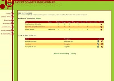 Compo France, base de données règlementaire