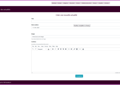 Créer une actualité