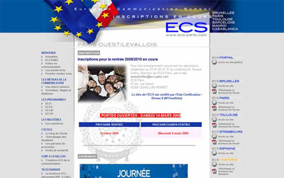 Eurocomschool (ECS) : groupement d'écoles, site vitrine